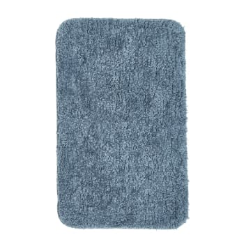 Essential - Tapis de bain tufté uni en Polyester Bleu ardoise 50x80 cm
