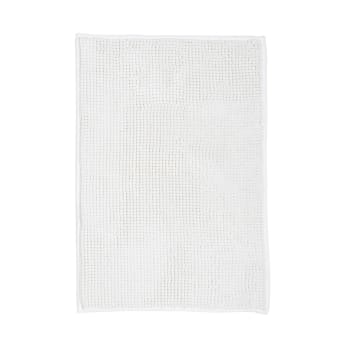Essential - Tapis de bain Bubble uni en Polyester Blanc 60x40 cm