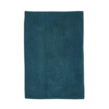 Essential - Tapis de bain Bubble uni en Polyester Bleu 60x40 cm