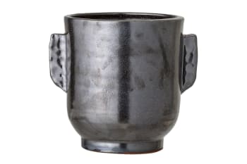 Augut - Fioriera in ceramica nera H20cm