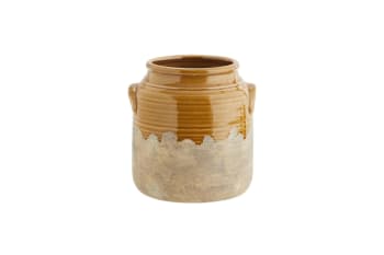 Miel - Vase en céramique orange H20
