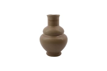Liva - Vase aus Steingut H29, braun