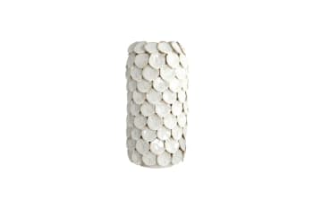 Dot - Vase en grès blanc H30