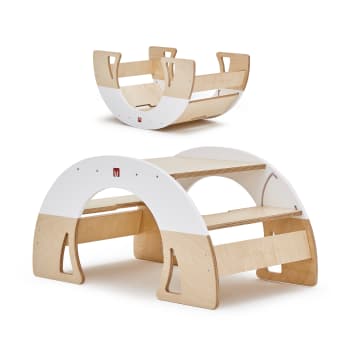 Seedia per bambini legno bianco Nuvola 50.5x27.8x28cm