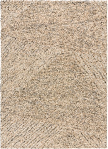 ENYA - Tapis design scandinave texturé dans les tons beiges, 133x190 cm