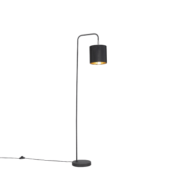 Lofty - Lámpara de pie textil negro 36.5 x 20 x 140.5    (cm)