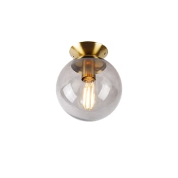 Lampada A Sospensione In Metallo Con Paralume Sferico A Griglia Nera Balora M24071817