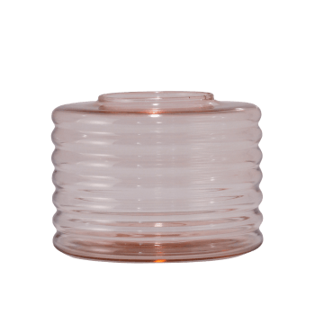LUKA - Vase déco en verre soufflé rose blush