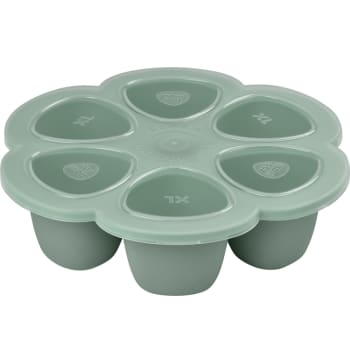 Apprentissage repas - Moule de congélation multi portions silicone Sage green (6 x 150 ml)