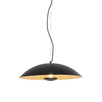 Lampada A Sospensione Moderna LNC - 1 Luce - Paralume Cilindro Vetro Colorato - Oro