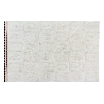 Africa - Tapis lavable en laine gris 200x300