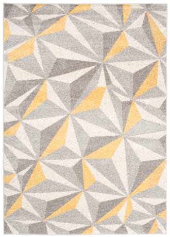 Tappeto da soggiorno turchese giallo grigio 200 x 290 cm LAZUR