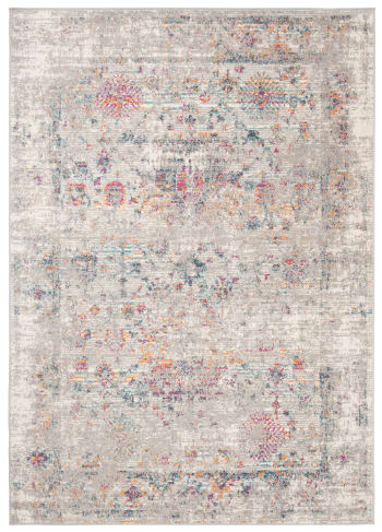 Tappeto da soggiorno blu grigio rosa vintage 180 x 260 cm LAZUR