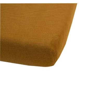 Les essentiels - Drap housse en gaze de coton ambre 180x200