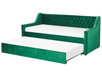 Montargis - Tagesbett Stoff grün 90x200