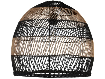 Bumi - Lámpara de techo de ratán beige natural negro 130 cm
