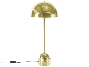 Macasia - Lampada da tavolo metallo oro e nero 64 cm