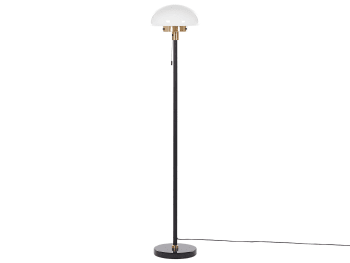 Minija - Lámpara de pie de metal negro dorado blanco 150 cm