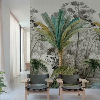 Papel pintado isla con palmera 159x280cm