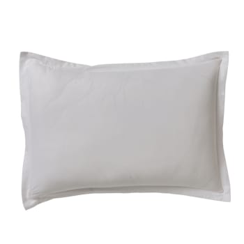 Les unis - Taie d'oreiller unie en coton blanc 50x70