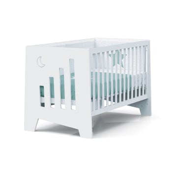 OMNI XL - Lit bébé - bureau (2en1) 70x140 cm en blanc