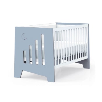 OMNI XL - Lit bébé - bureau (2en1) 70x140 cm en bleu