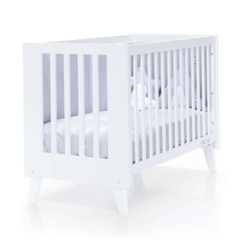 NEXO - Lit bébé - bureau (2en1) 60x120 cm en blanc