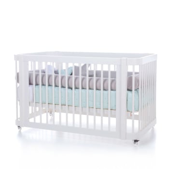 CREA DUE - Cuna - cama para bebé (2en1) blanca de 70x140 cm