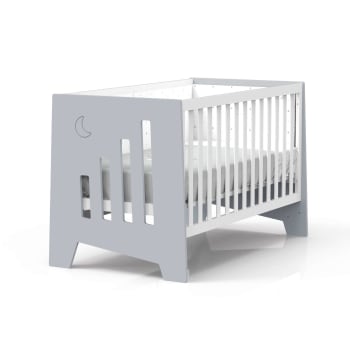 OMNI XL - Lit bébé - bureau (2en1) 70x140 cm en gris