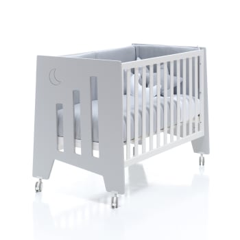 OMNI - Lit bébé - bureau (2en1) 60x120 cm en gris