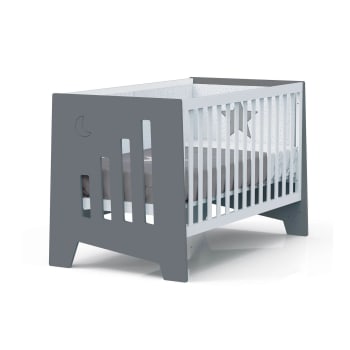 OMNI XL - Lit bébé - bureau (2en1) 70x140 cm en gris marengo