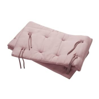 LINEA ET LUNA - Tour de lit en coton bio rose pastel