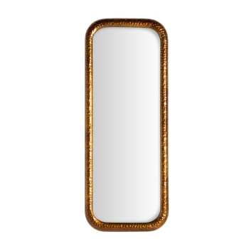 TEYRAN - Espejo de madera de abeto en color oro de 39x3x102cm