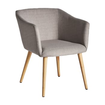 SKIPTON - Chaise en Polyester Gris, 58x65x72 cm