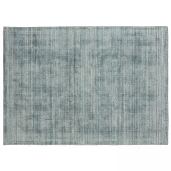 Loop - Tapis chenille rectangulaire imprimé nuancé bleu clair 200 x 290 cm