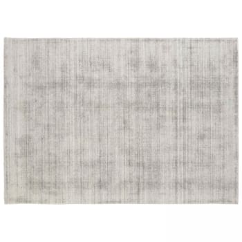Loop - Tapiz de chenilla estampado en tonos grises claros 200 x 290 cm