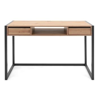 Denver - Schreibtisch mit 2 Schubladen L120 cm - Holzdekor