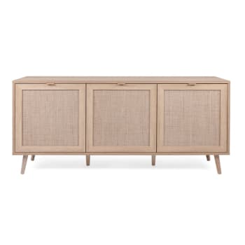 Bali - Credenza a 3 ante L150 - Stampa effetto rattan