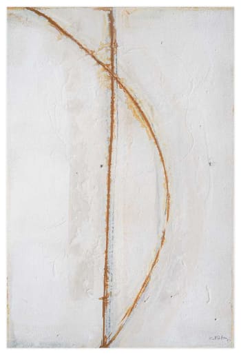 ASTRATTO  - LINEE E FORME - Stampa astratta di sottili tratti dorati, senza cornice. 70x50 cm