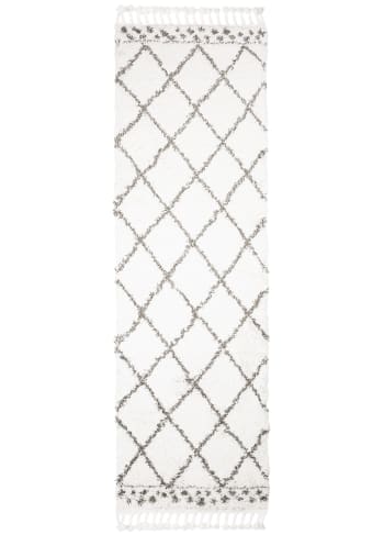 TAPISO Qmega Alfombra De Salón Gris Crema Negro Rayas Hojas Fina Suave 250 X 350 Cm | Leroy Merlin