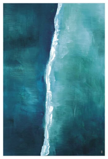 ASTRATTO - MACCHIE - Stampa astratta dell'onda del mare, senza cornice. 70x50 cm