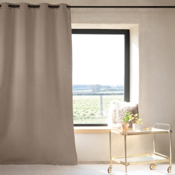 Rideau Phonique Occultant et Thermique MOONDREAM Galet 140 x 260 cm - Rideau et voilage