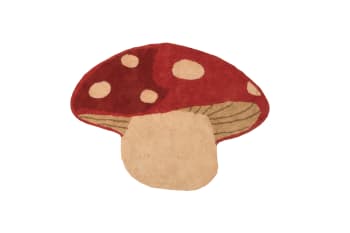 HAPPY TRIP - Tapis en coton en forme de champignon 180x120