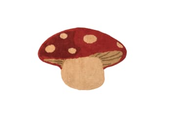HAPPY TRIP - Tapis en coton en forme de champignon 80x120