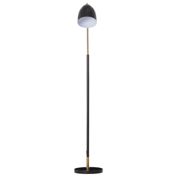 Homcom - Lampada da terra con paralume regolabile in metallo 160cm nero