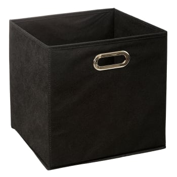 Boîte de rangement  en tissu noir - 31x31x31cm