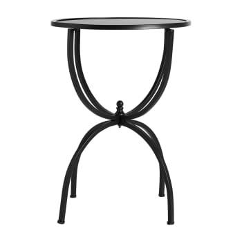 CAILAR - Table Basse en Fer Noir 40x40x57 cm
