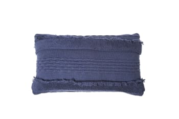 EARLY HOURS - Coussin en coton bleu 30x50