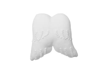 SHAPES - Coussin ailes en coton blanc 25x25