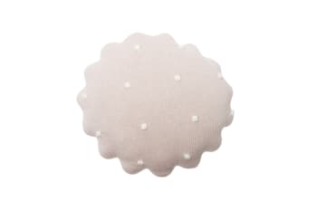BISCUIT - Cuscino biscotto in cotone rosa 25x25